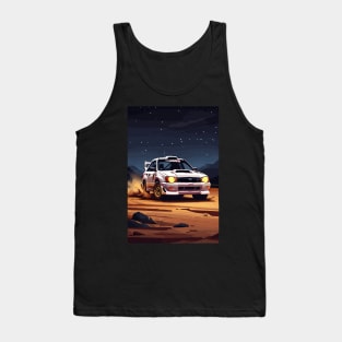 White WRX Rally Car Poster JDM Tank Top